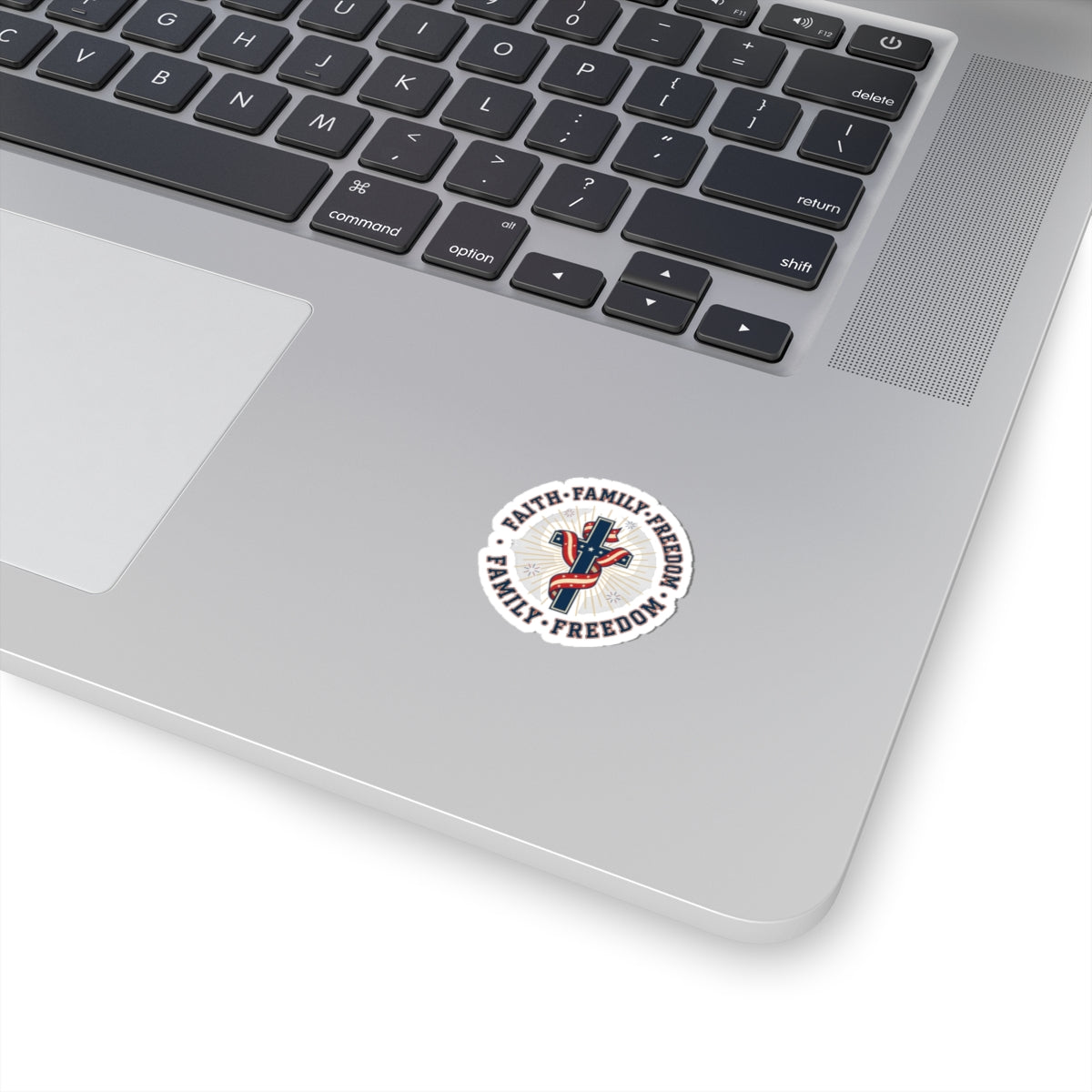 Faith • Family • Freedom Kiss-Cut Sticker | Patriotic, Faith-Based, Vintage Americana