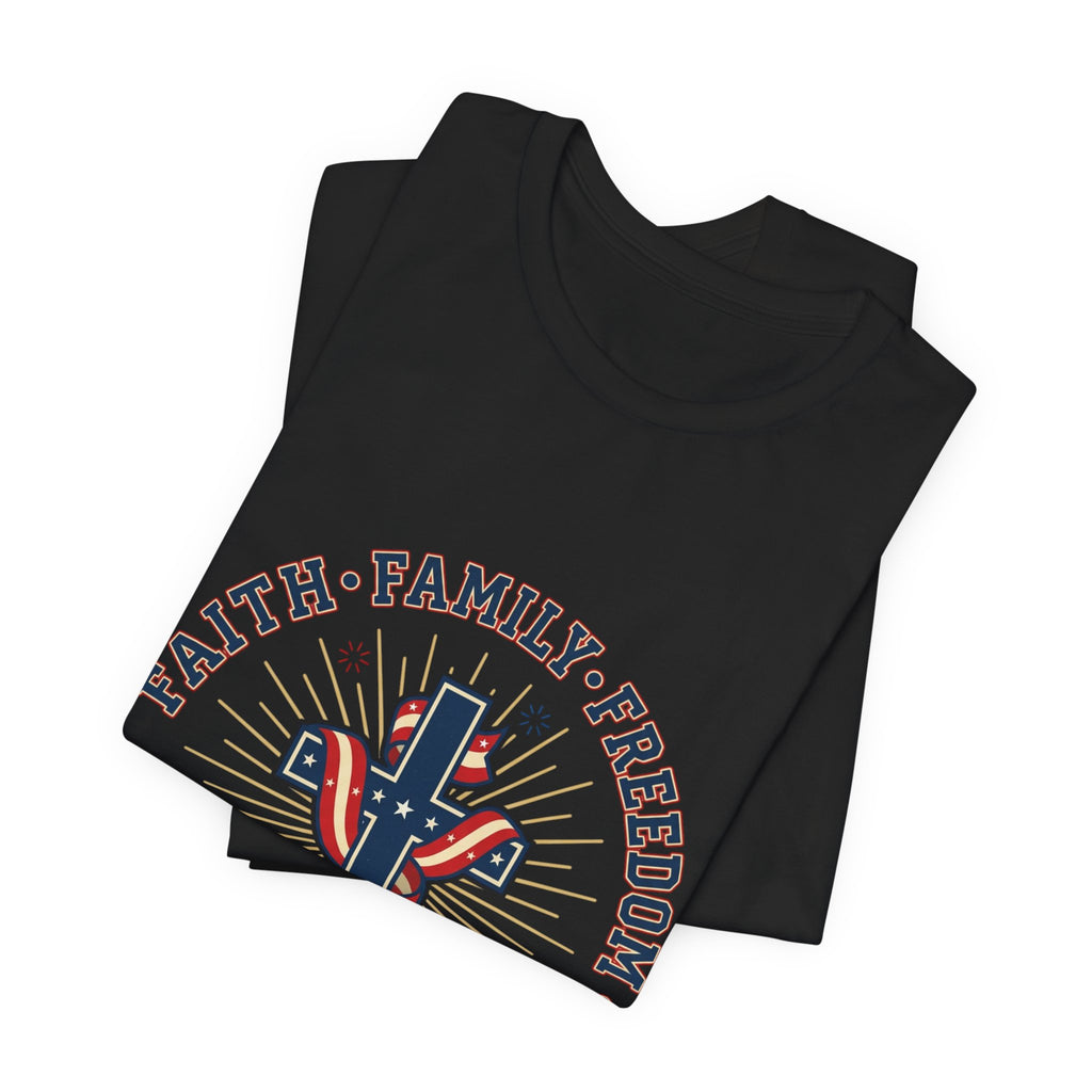 Faith Family Freedom Tee | Patriotic, Faith-Based July 4th