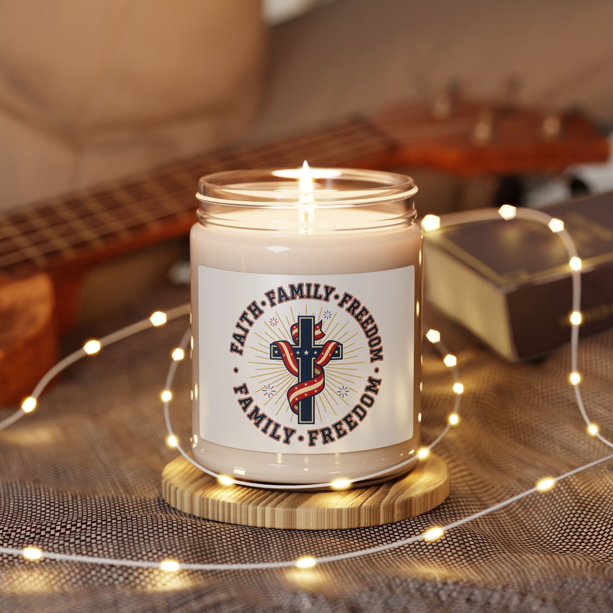 Faith • Family • Freedom Soy Candle | Patriotic, Vintage Americana 4th of July