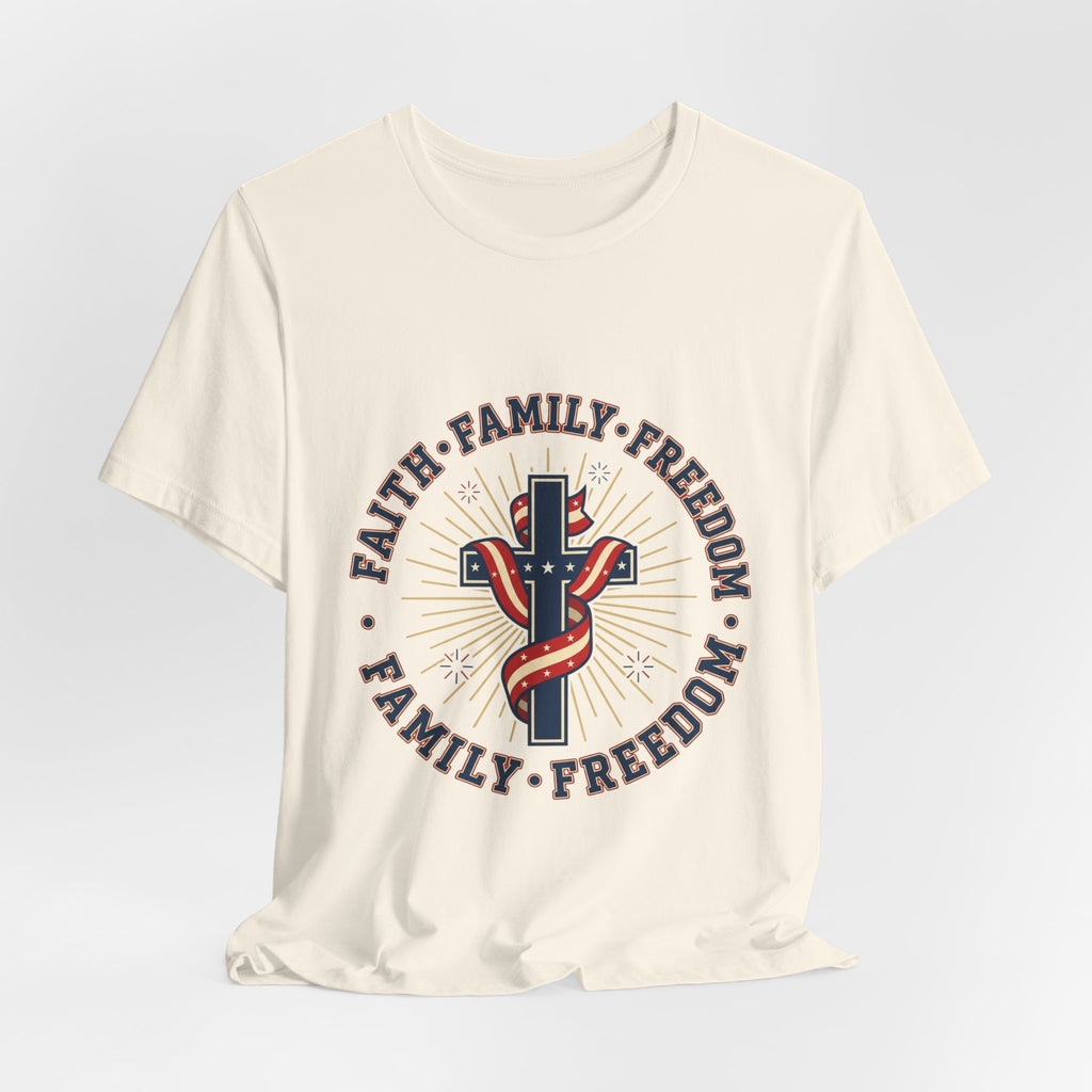 Faith Family Freedom Tee | Patriotic, Faith-Based July 4th